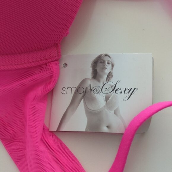 Smart & Sexy Bombshell Push Up Vibrant Hot Pink Bra - 34A NWT - Picture 4 of 5